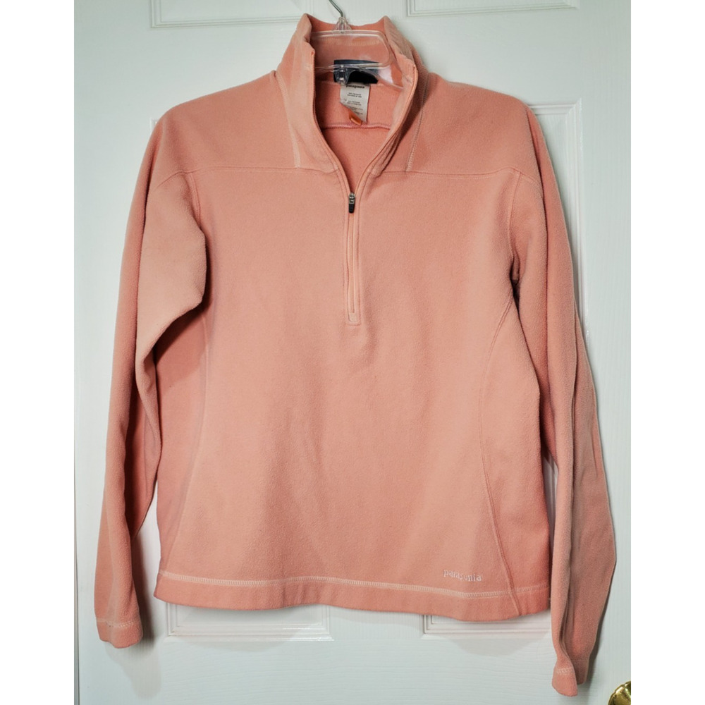 Patagonia Synchilla Women’s M Peach 1/4 Zip Fleece Pullover Lightweight